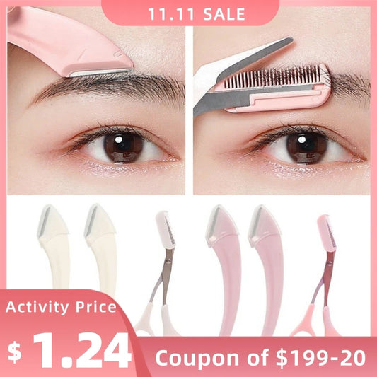 Modernmerchshop™ Eyebrow Trimming Scissors With Comb